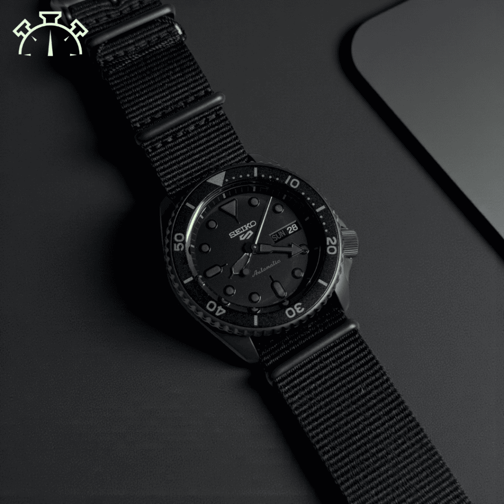 Seiko 5 Sports All Black Nylon