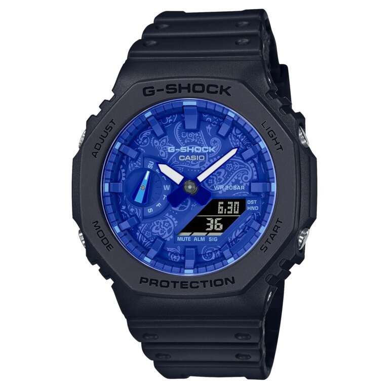 GA-2100BP-1A Reloj G-Shock para Caballero, Automático Cronógrafo 43mm 200M
