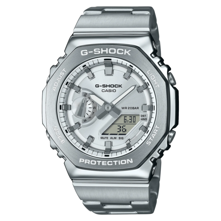GM-2110D-7A Reloj G-Shock para Caballero, full acero Cuarzo 44mm 200M