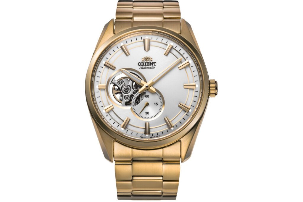 RA-AR0007S Reloj Orient Stretto Semi Skeleton de hombre pulsera de metal